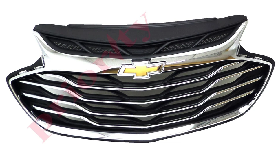 2016-2019 Chevrolet Cruze Exterior Front Grille Trim Black Chrome One Solid Unit - Image 4 of 4