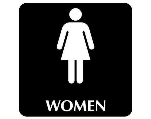 Women Toilet Sign Plaque in 30 Colours 7 Sizes Female WC Restroom Bathroom Door - Picture 22 of 62