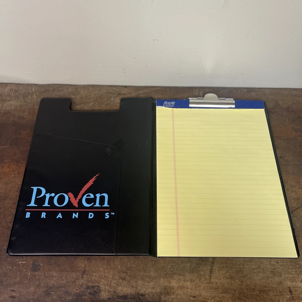 Wallace Hardware Co. Folder Clipboard Portfolio Black Vintage - Image 3 of 4