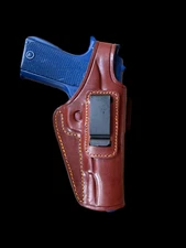 KM020 IWB Leather Belt Holster Fits Colt 1911 up to 5" barrels RH Handmade!
