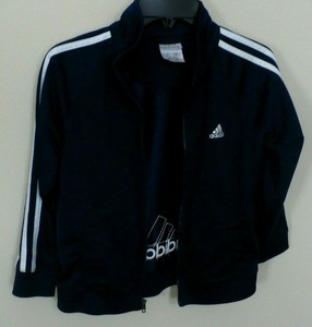 adidas track jacket with logo on back