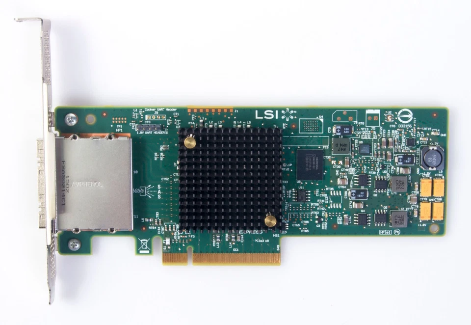 LSI SAS9207-8e 8-Port External HBA PCIe P20 IT Mode for ZFS TrueNAS UnRAID 4Kn - Image 2 of 3