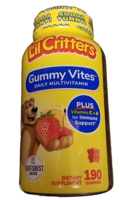 Lil Critters Gummy Vites Daily Multivitamin PLUS Immune Support 190 ct 09/2025