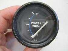 VDO POWER TRIM GAUGE 12V BLACK FACE & BEZEL 1275015151 MARINE BOAT
