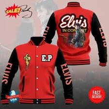 Elvis Presley Retro Baseball Jacket – Timeless Rock & Roll Spirit in Every Stitc