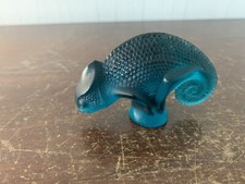 Caméléon bleu turquoise en cristal Lalique