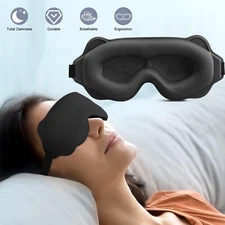 2Pcs 3D Sleep Aid Eye Mask Soft Eye Cushion Sleep Blackout Eye Mask Breathable