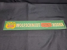 Vintage Wolfschmidt Genuine Vodka Rubber Bar Rail Runner Spill Mat 20" X 3" (#3)