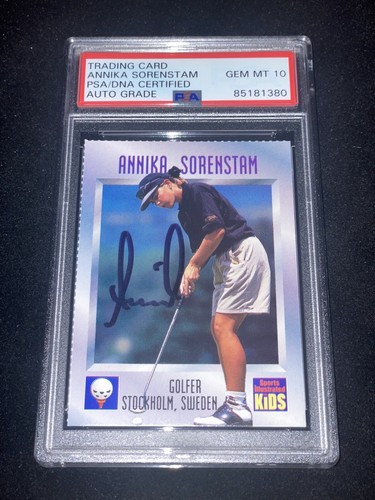 Annika Sorenstam Signed Sports Illustrated For Kids Rookie Card Golf SI Auto 10