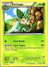 Simisage 8/114 Pokemon Black & White Regular Light Play 