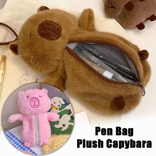 Plush Pencil Case Large Capacity Stationery Organizer School Office
