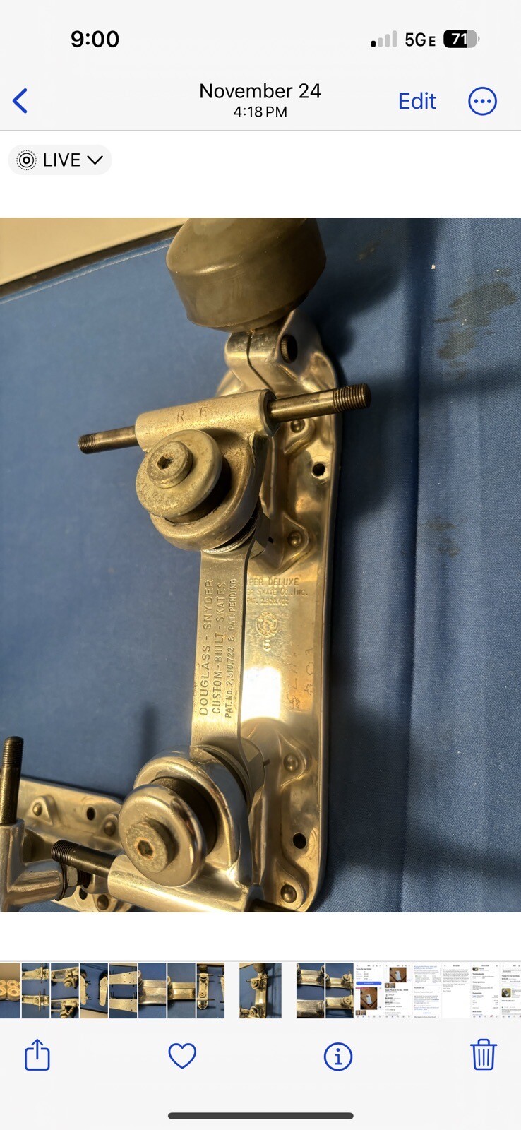 DOUGLAS SNYDER Roller Skate Plates Size 5 With Toe Stops Used eBay