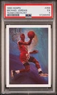 1990-91 NBA Hoops - Art Card Team Checklist #358 Michael Jordan PSA 5