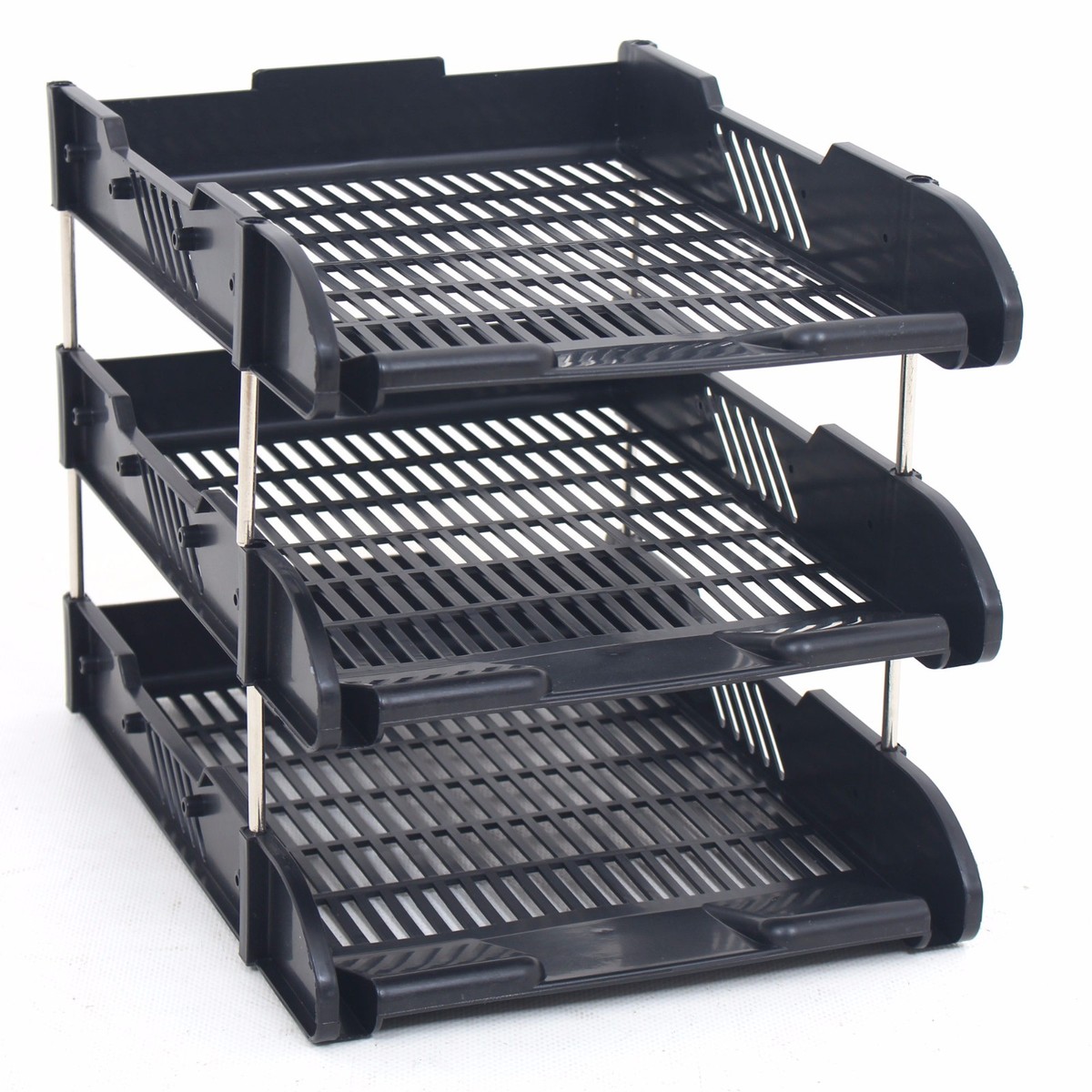 ABN-FINEST Stackable 3 Tier Office Filing Trays, Racks For Desk, A4