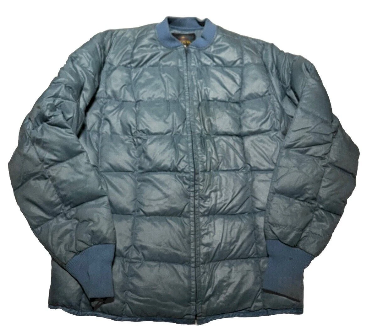 VTG Eddie Bauer Down Quilted Jacket Size Small Blue AM7