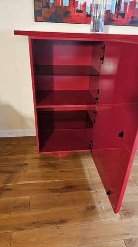 Highboard Saporiti Italia, rot - Bild 3 von 4