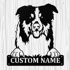 Personalized English Shepherd Metal Sign, Dog Owner Wall Art, Memorial Gift