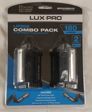 LUXPRO 2pack 180 Lumen Magnetic  Led  Work Lights w/ hanging hook