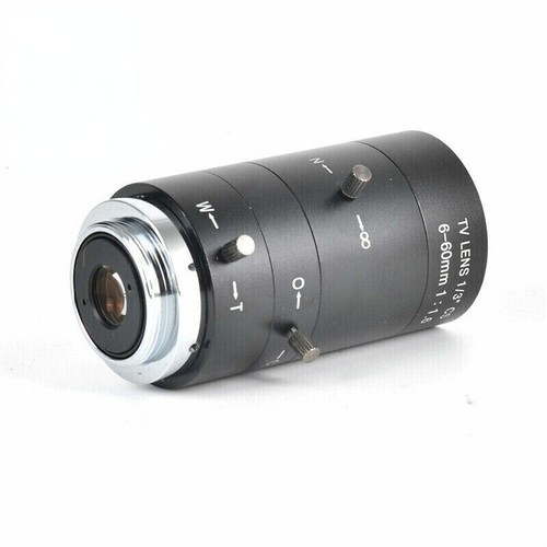 Objetivo Cámara CCTV 1/3" CS-Mount 6-60mm F1.6 Manual Iris DIY Visión Nocturna - Imagen 1 de 9
