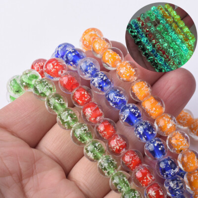 10 Stck Runden 10mm Leuchtend Handgemacht Lampenarbeit Glas Lose Perlen Schmuck