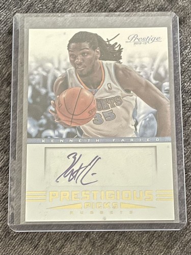 2012 Prestige Prestigious Picks Autograph Kenneth Faried Rookie, Mint - Picture 7 of 8
