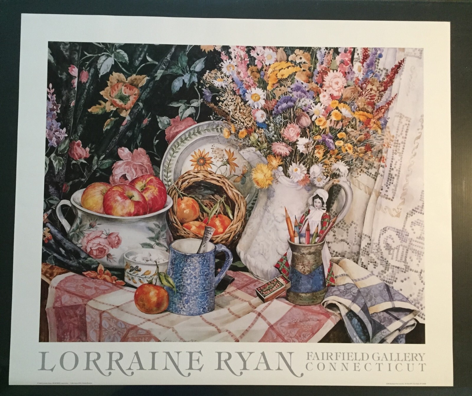 LORRAINE RYAN VINTAGE LARGE POSTER 1988 MEMORIES FAIRFIELD GALLERY