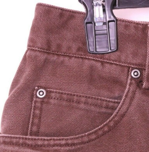 Duluth Trading Brown Denim canvas Work Jeans Duck Cotton Pants Mens 32 x 33 - Picture 4 of 8