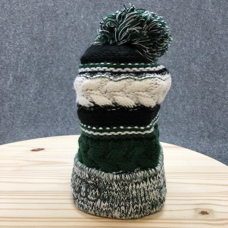 Chapéu gorro Minnesota Wild Sport Tek Pompom masculino verde OS bordado logotipo malha - Imagem 4 de 4