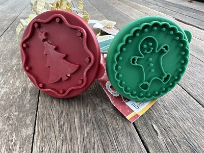 12 New Set BIRKMANN CHRISTMAS holiday Wooden Rubber COOKIE Silicone Stamps Tree