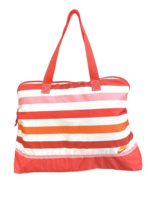 New Vintage NIKE Womens Large Striped Beach TOTE Bag