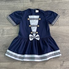 Vintage Baby Togs Nautical Sailor 2T Toddler Dress READ