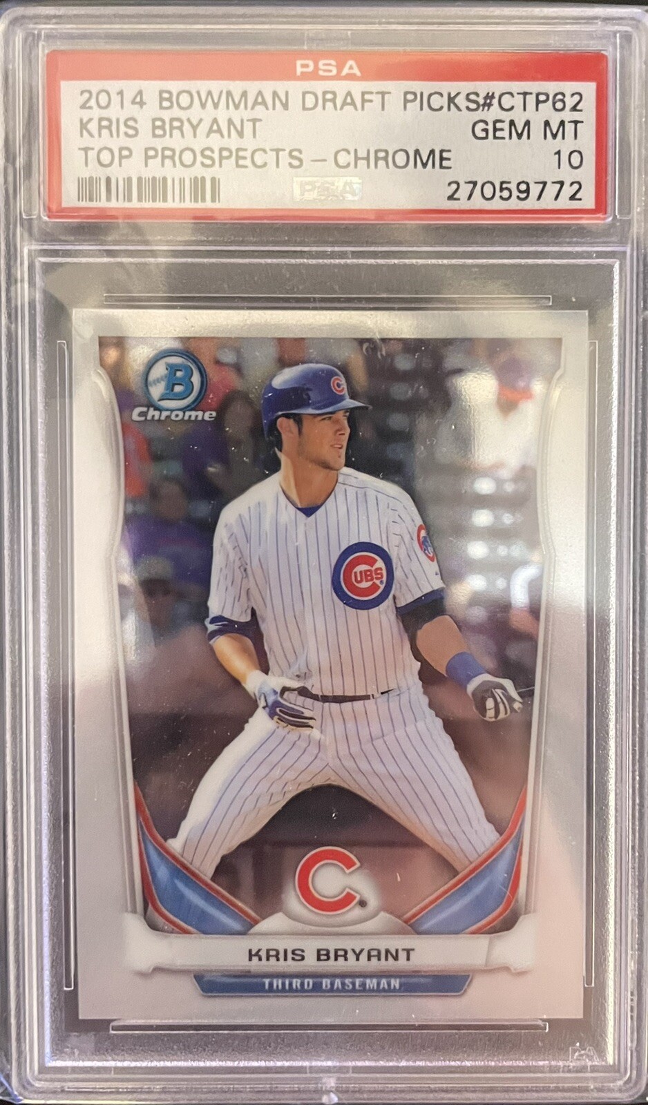 2014 Bowman Chrome Draft Picks Kris Bryant PSA 10 Cubs/Rockies