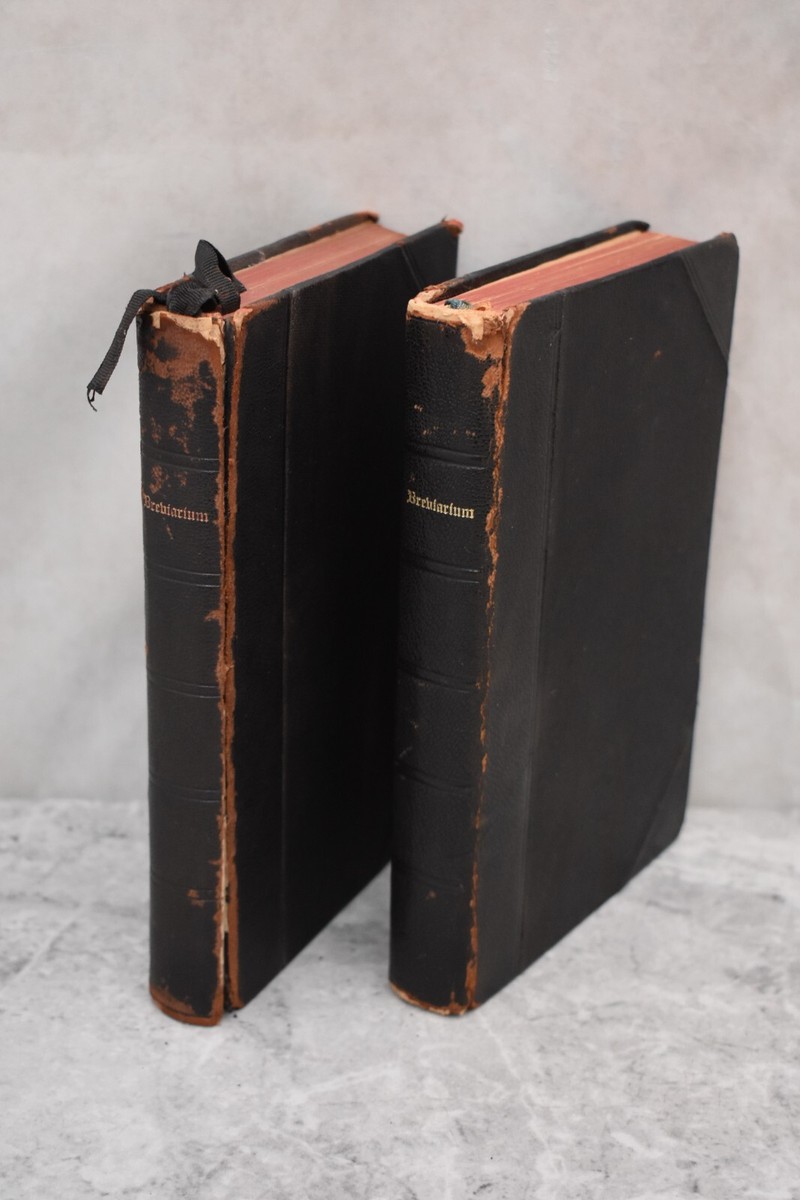 革表紙の本1894年Breviarium Romanum ローマ日課書/K586 Older Breviarium Romanum Liturgical Book, Desclee, 1928, Roman