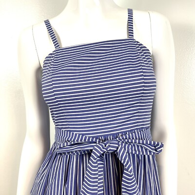 J. Crew Women's Size 00 Striped Tiered Maxi Dress Sleeveless Blue White |  eBay