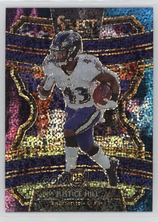 2019 Panini Select Concourse Cosmic Prizm Justice Hill #28 Rookie RC