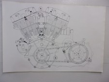 HARLEY 1968 GENERATOR SHOVELHEAD DRIVETRAIN POSTER..