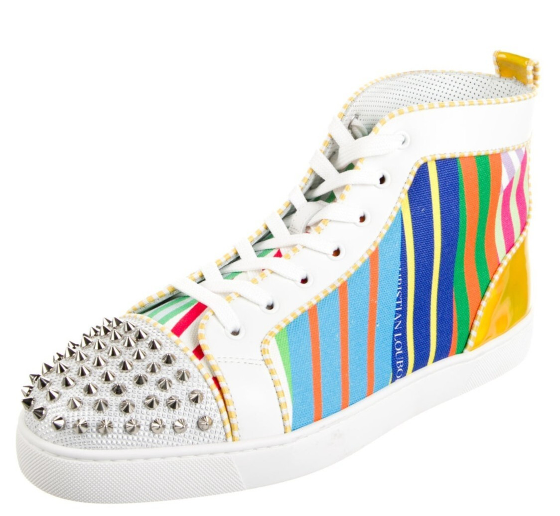 $1,295 CHRISTIAN LOUBOUTIN Lou Spike High-Top Sneakers (45.5 EU; 12.5 US)  NEW image 4