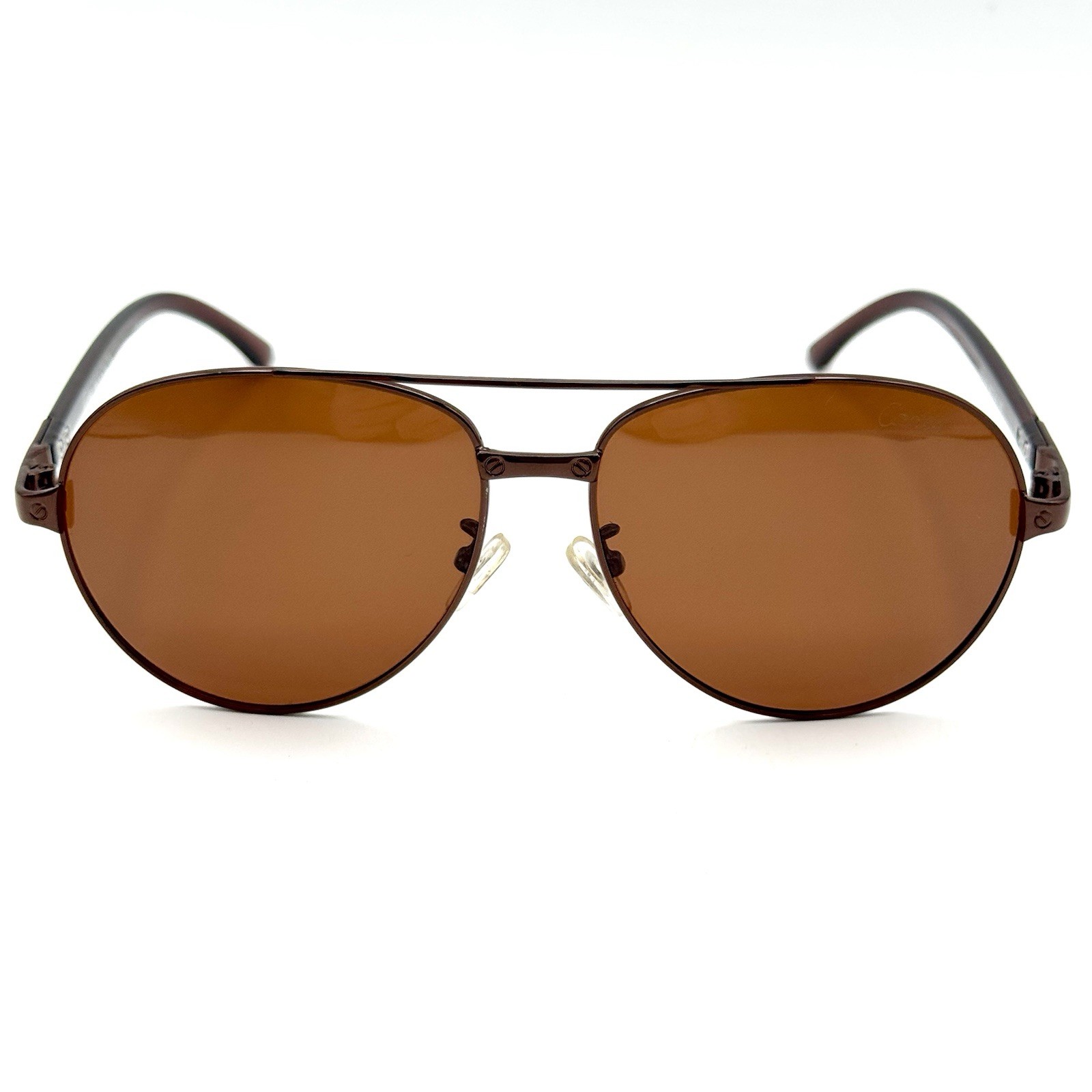 Cartier Aviator Sunglasses CT0142 Brown Frame with Italian Lenses-image