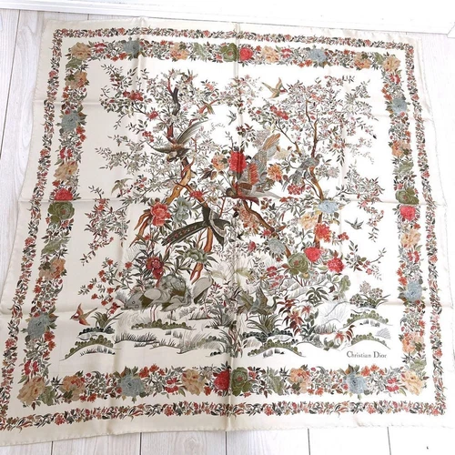 Foulard élégant Christian Dior 83 cm x 83 cm pour femme excellent état