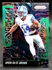 2025 Prizm Green Wave Fireworks Insert - Amon-Ra St. Brown #16 Detroit Lions