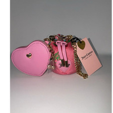 Y2K Juicy Couture Paradise Pink Lemonade Velour Micro Bag Coin Purse