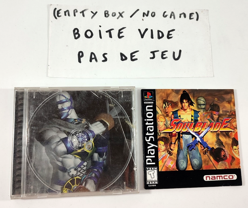 PS1 – Notice Originale Soulblade + Jaquette Avant – Sony PlayStation 1
