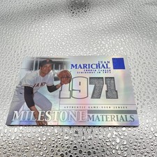 Topps Tribute Juan Marichal 2002 Milestone Materials Jersey Numbers serial 28/71