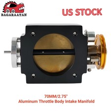 Universal 2.75 70mm Cnc Billet Intake Throttle Body Aluminum High Flow Black Us