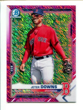 2021 Bowman Chrome Fuchsia Shimmer Refractor #BCP-169 - Jeter Downs /199 ⚾