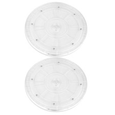 2 Pcs Rotating Storage Tray Turntable Kitchen Countertop for Home