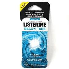 Listerine Ready! Tabs Chewable Mint Tablets Clean Mint Flavor 8 ct. Discontinued