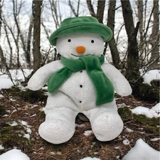 The Snowman Green Hat Scarf Soft Plush Raymond Briggs VTG 2005 Kids Preferred