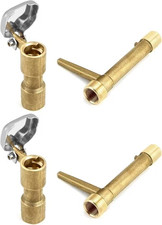 QWORK 2 Set 3/4-Inch Brass Quick Coupler Valv...