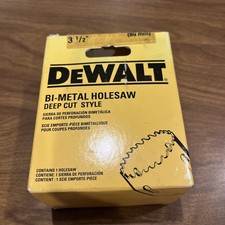 DEWALT DW1857 3-1/2" Bi-Metal Deep Cut Hole Saw 89mm Made In USA NOS NEW